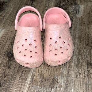 Kids size 9 glitter crocs . Very good condition